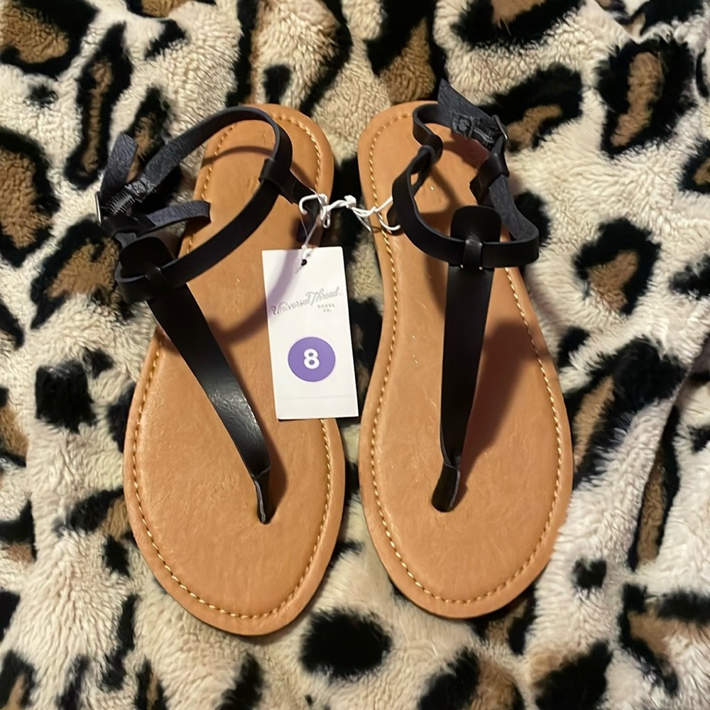 black sandals